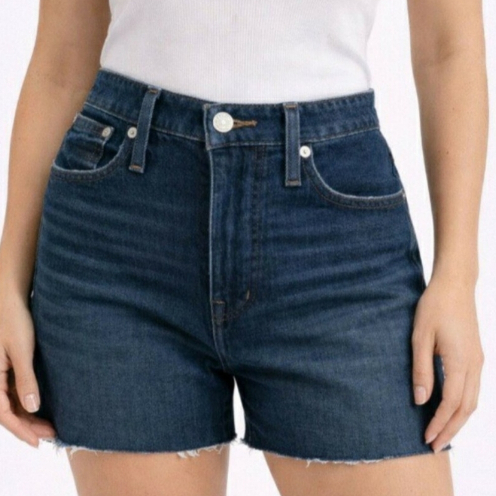 MADEWELL CURVY high rise denim Shorts Size 26